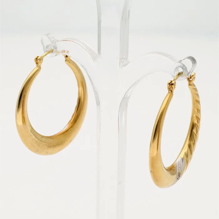 Earrings - 18 kt. Yellow gold Diamond (Natural)