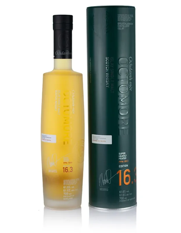 Bruichladdich – Octomore 16.3 Bourbon, Sauternes and Pedro Ximénez Cask (61.6%)