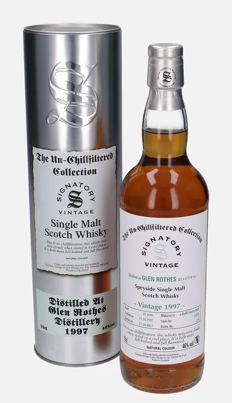 Glenrothes – 1997 20 Year Old Signatory Vintage Scotch Whisky Co. The Un-Chillfiltered Collection
