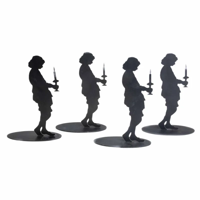Four Metal "Carolyn Sheffield" Silhouette Table Decorations