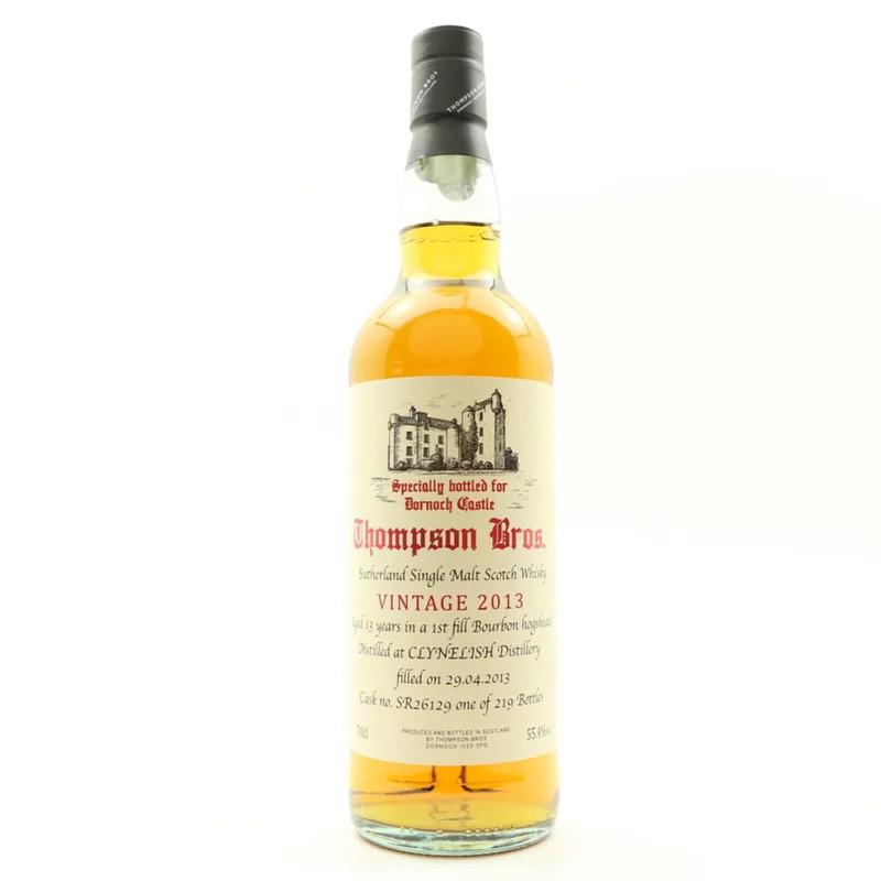 Clynelish – 2013 13 Year Old Thompson Bros For Dornoch Castle (70cl, 55.4%)