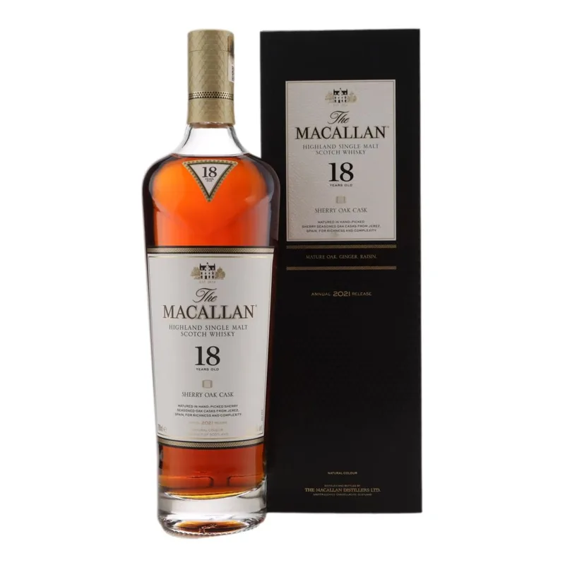 Macallan – 18 Year Old Sherry Oak Cask Annual 2021 Release (70cl, 43.00%)