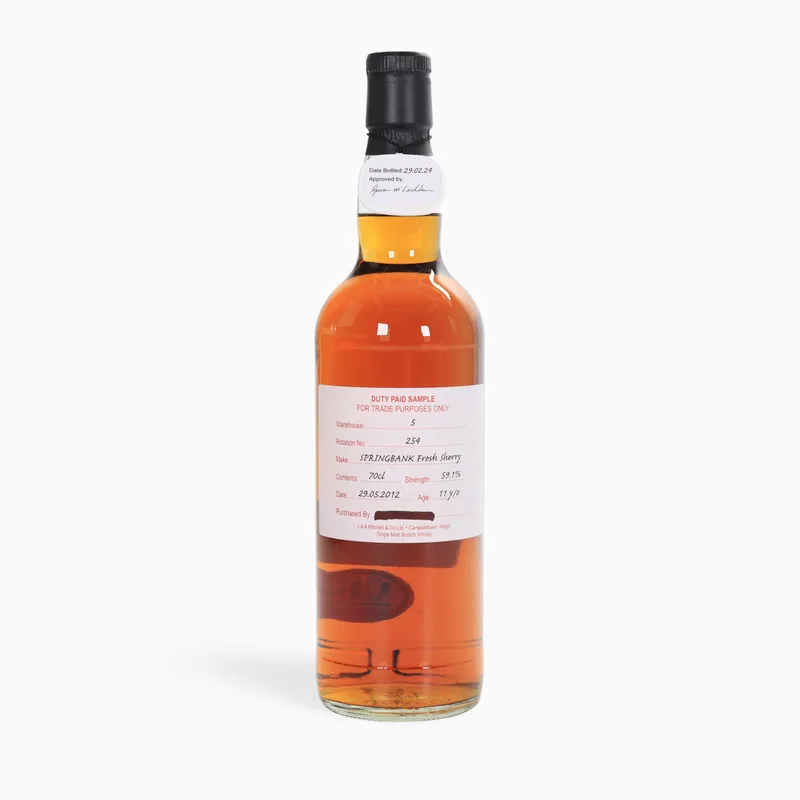 Springbank – 11 Year Old (2012) Duty Paid Sample (Fresh Sherry)