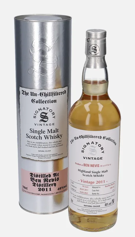 Ben Nevis – 2011 10 Year Old Signatory Vintage Scotch Whisky Co. The Un-Chillfiltered Collection