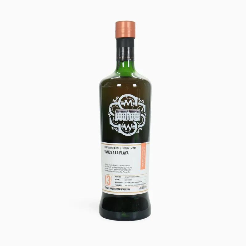 Inchgower – 13 Year Old 2007 SMWS Single Oloroso Cask 18.39 Vamos A La Playa Speyside Single Malt Scotch Whisky (2021) (70cl, 57%)