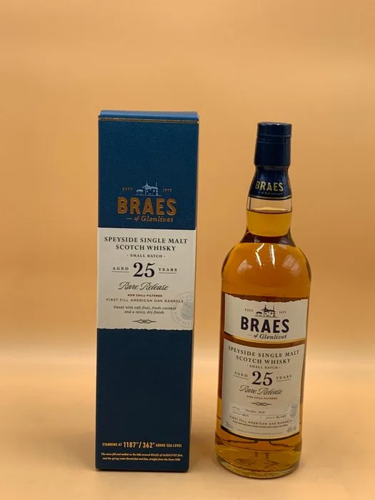 Braes of Glenlivet 25 years old Rare Release - Batch BG/002 - b. 2020 - 70cl