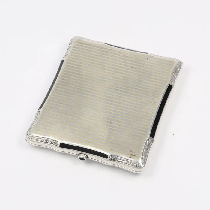 Duitsland ca. 1920 - Emaillen Inleg - Cigarette holder -.935 silver