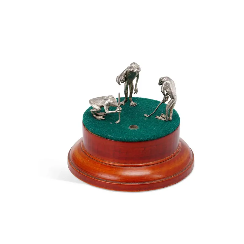 An Elizabeth II Silver-Mounted Novelty Desk Ornament by Garrard & Co