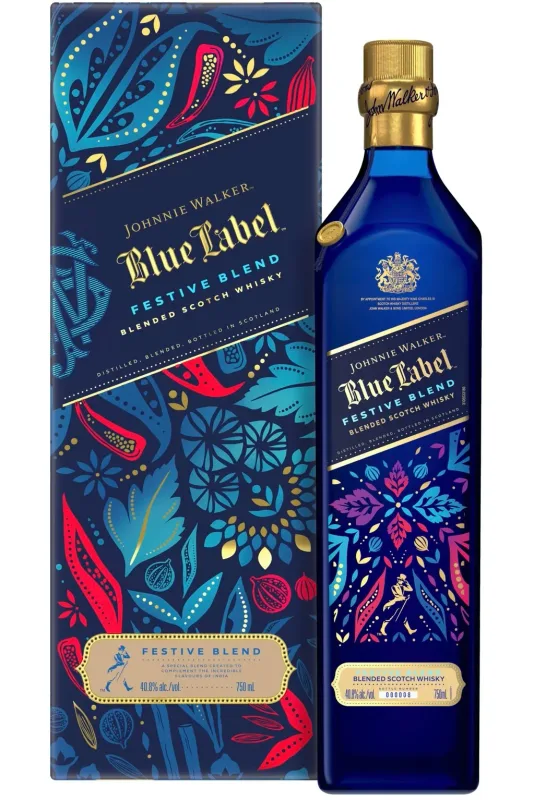 Johnnie Walker Blue Label Festive Edition Blended Scotch Whisky (75cl, 40%)