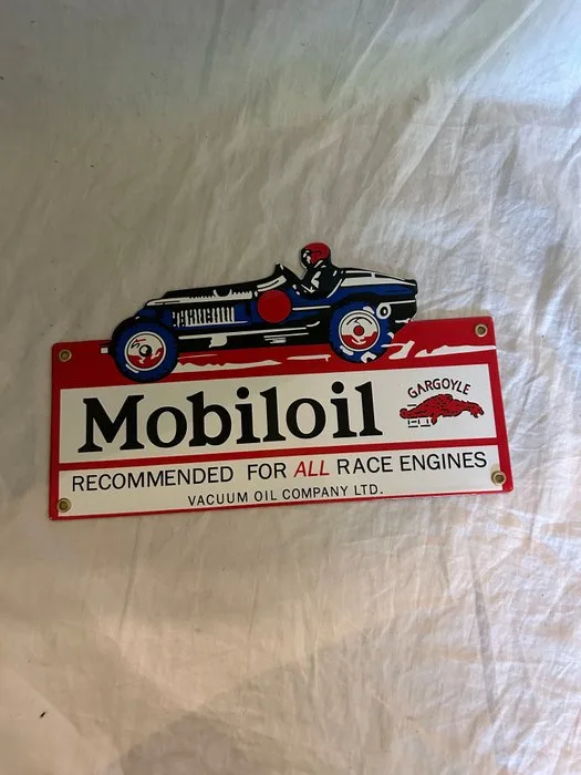 Enamel board - Mobiloil - Enamel sign - Enamel