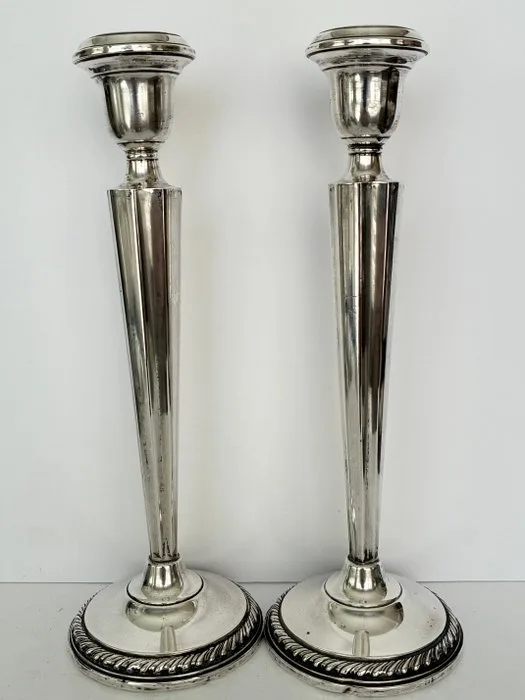 American - Candlestick (2) -.925 silver - Sterling candlesticks