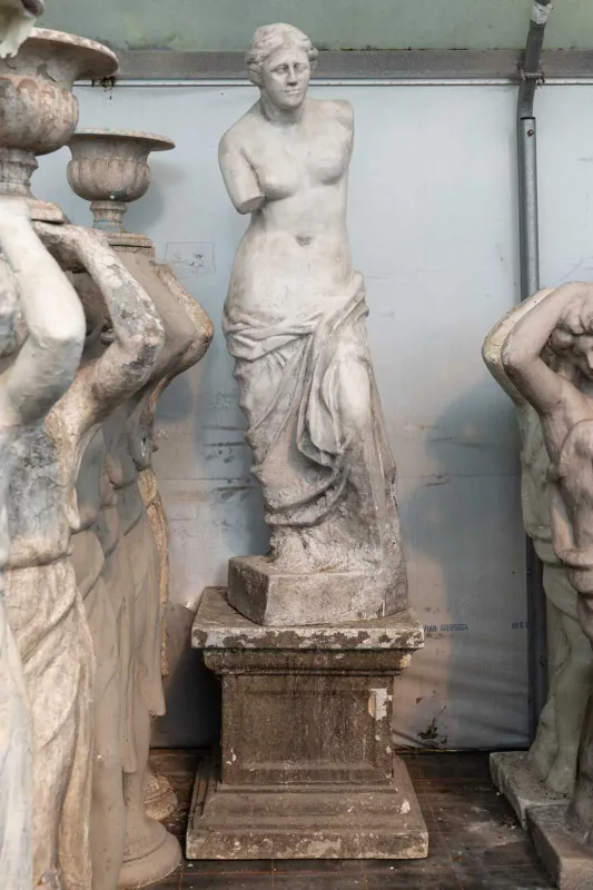 A composite figure depicting Venus The composite sculpture with a painted stone effect finish