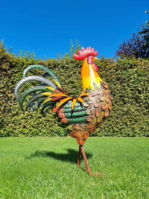 Sculpture, Metalen Haan - 85 cm - Metal