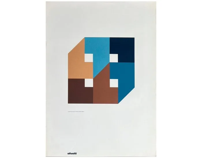 Walter Ballmer - Olivetti - Composizione geometrica astratta - 1970s