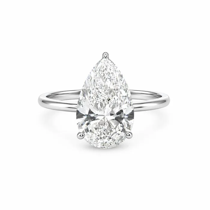 Ring - 14 kt. White gold - 4.02ct. tw. Diamond (Lab-grown)