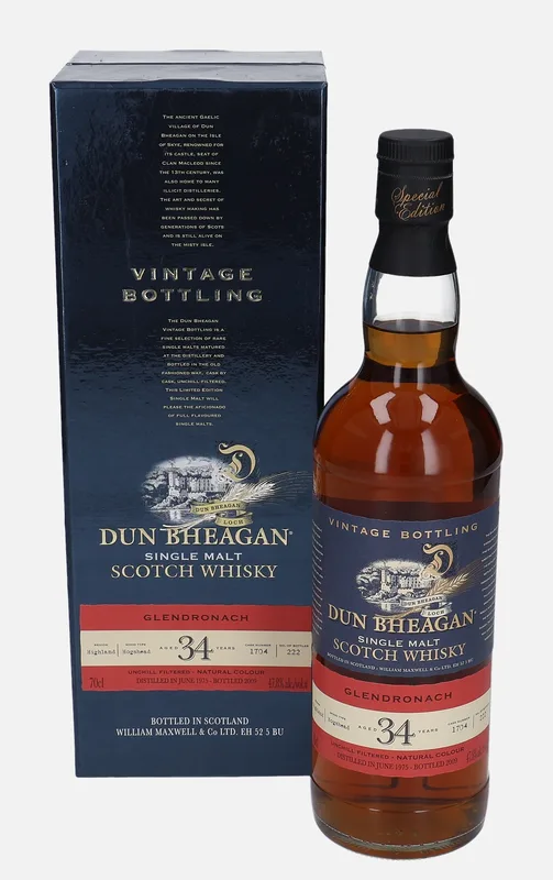 Glendronach – 1975 34 Year Old William Maxwell Dun Bheagan