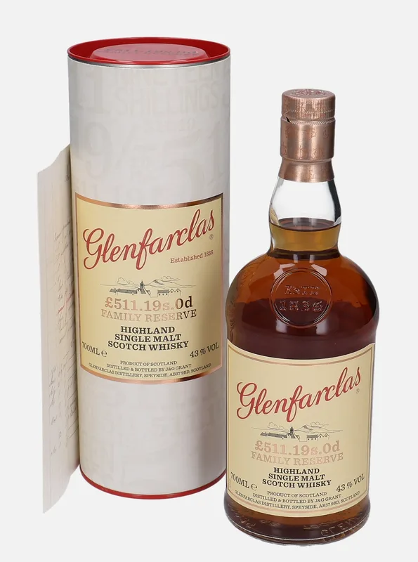 Glenfarclas – £511.19s.0d Family Reserve