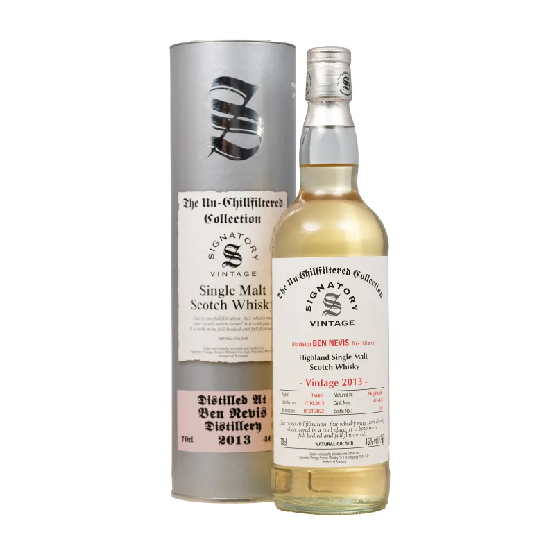Ben Nevis – 2013 8 Year Old Signatory Vintage Un-Chillfiltered Collection