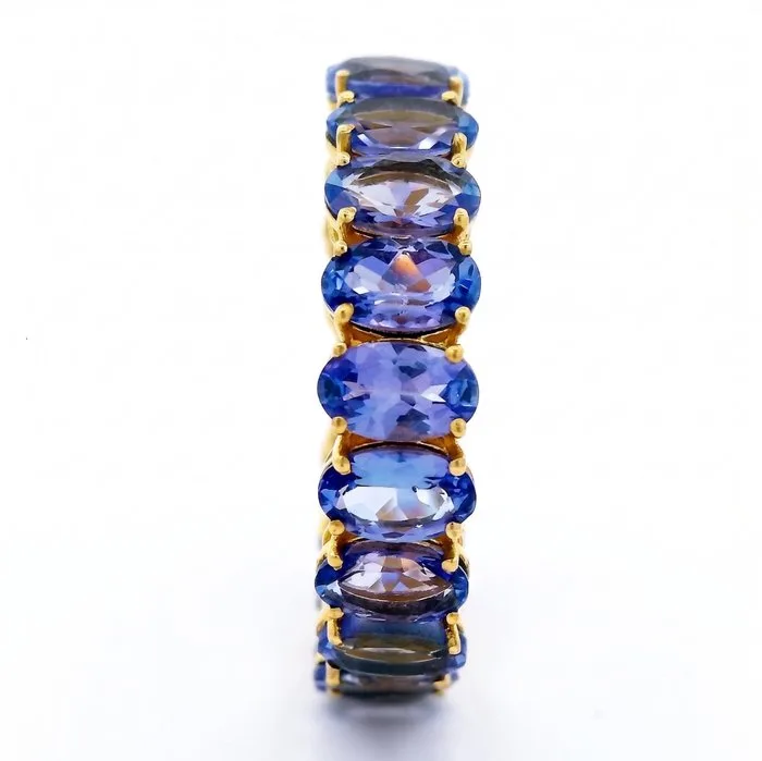 Ring - 14 kt. Yellow gold - 5.16ct. tw. Tanzanite