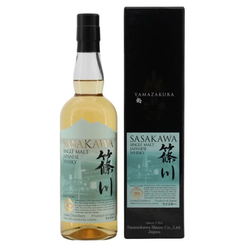 Yamazakura Sasakawa 3 Year Old Japanese Single Malt Whisky
