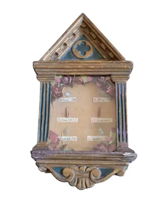 Reliquary - Wood, Glass, Textile - the 20th century - Holy Cross - Crown of Thorns Our Lord Jesus Christ - Saints Paul, Peter, Andrew, Saint