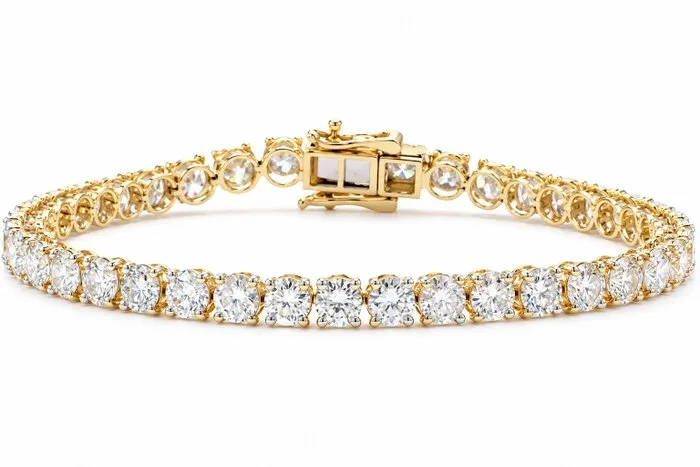 Bracelet - 14 kt. Yellow gold - 10.50ct. tw. Diamond (Natural) - Natural Diamond Bracelet