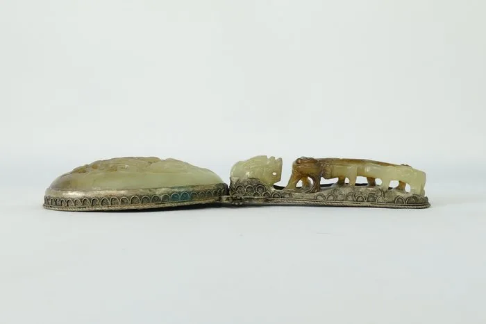 Nephrite-Inset Hand Mirror - Stone - China - 20th century