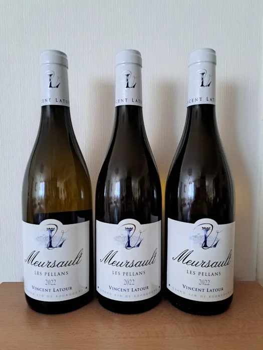 2022 Domaine Vincent Latour "Les Pellans" - Meursault - 3 Bottles (0.75L)