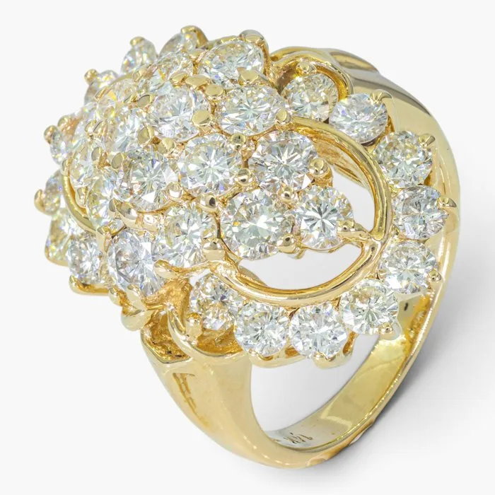 Ring - 14 kt. HRD Antwerp, Yellow gold - 2.75ct. tw. Diamond (Natural)