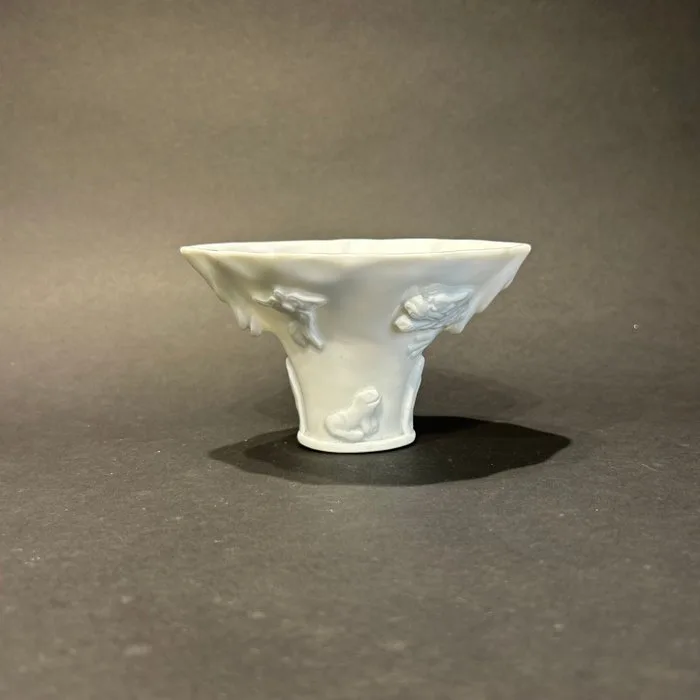 Cup and saucer - Porcelain - Dehua Guanxu wine cup