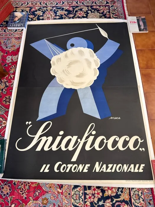 Araca - (Enzo Forlivesi Montanari 1898-1983) - Sniafiocco - il cotone nazionale - 1950s