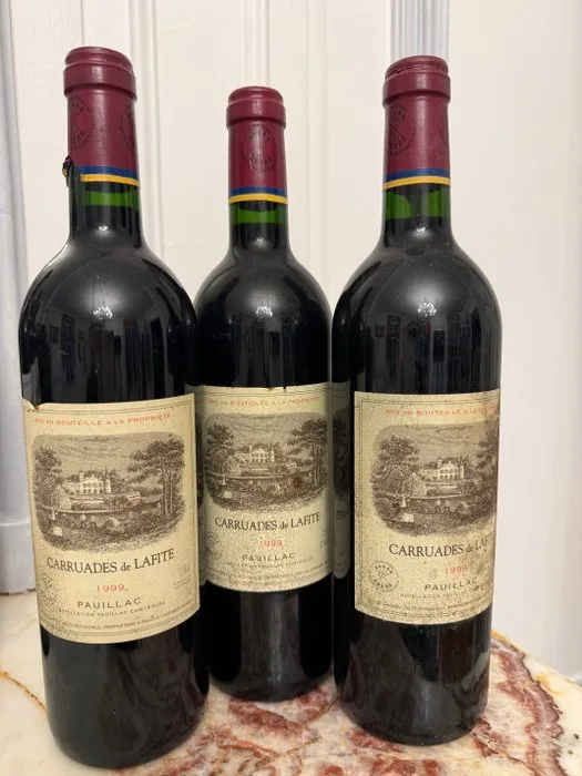 1999 Carruades de Lafite, 2nd wine of Château Lafite Rothschild - Pauillac - 3 Bottles (0.75L)