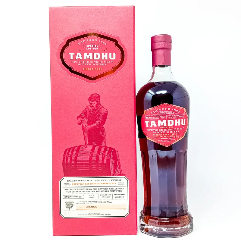 Tamdhu – 2002 Single Cask #6191 Edinburgh Airport World Duty Free Single Malt Scotch Whisky