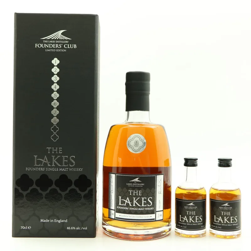 The Lakes Distillery – Founders’ Club Eighth Release With 2 x Matching Minis (5clx2, 46.6%)