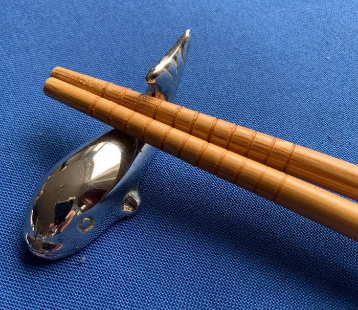Knife rest (12) - Walvis, visjes - Metal, Chrome plated, Silverplated - silver-plated knife rests