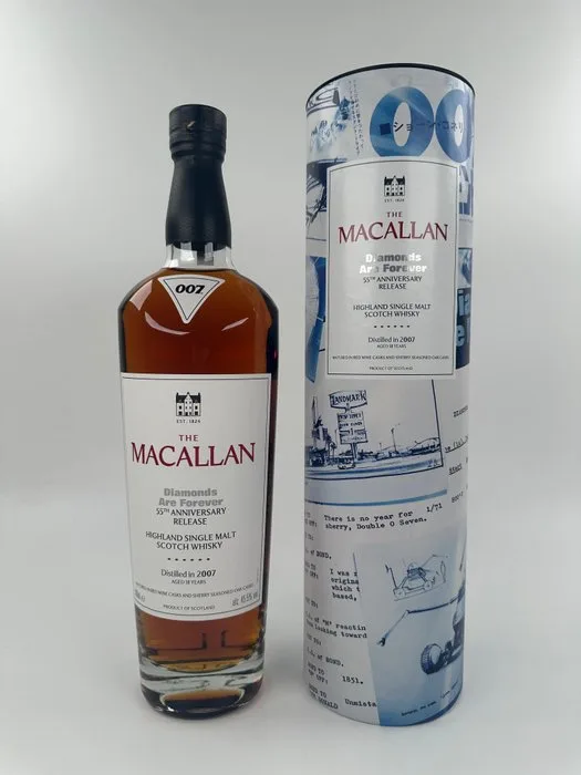Macallan 2007 18 years old Diamonds Are Forever 55th Anniversary Release - James Bond - 70cl