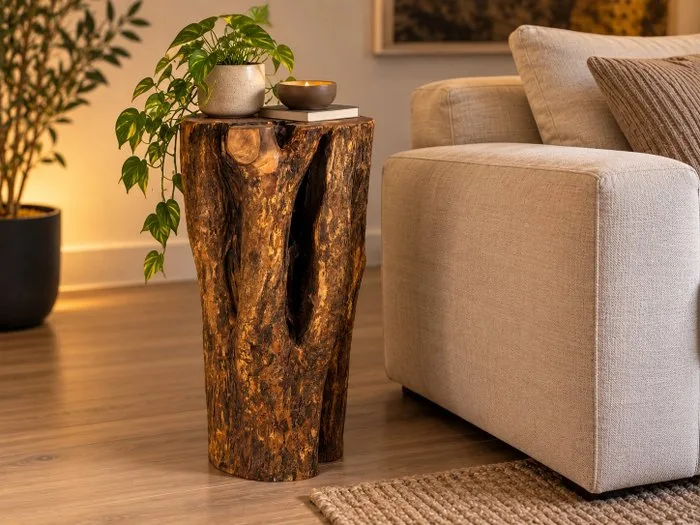 Side table - TRONCO Design - Olive - OLIVE WOOD TABLE