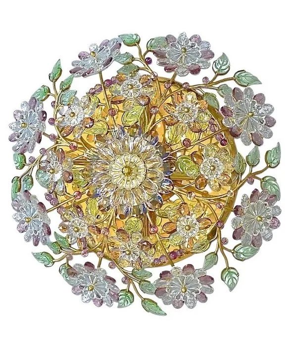 PALWA - PALWA - Ceiling lamp - Gilt brass, Crystal