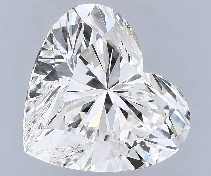 1 pcs Diamond (Lab-grown) - 4.06 ct - Heart - E - VVS2 - International Gemological Institute (IGI)