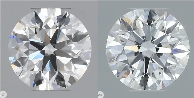 2 pcs Diamond (Natural) - 0.60 ct - Round - D (colourless) - SI2 - Gemological Institute of America (GIA)
