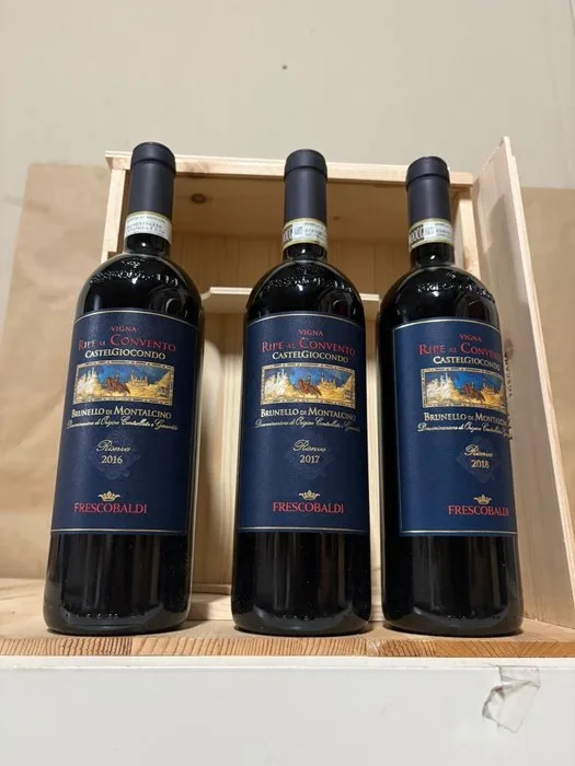 2016, 2017, 2018 Frescobaldi Vigna Ripe al Convento - Brunello di Montalcino Riserva, DOCG - 3 Bottles (0.75L)