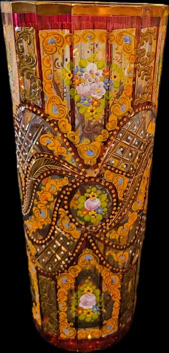 Vase - Crystal - Bohemian, late 19th/early 20th century