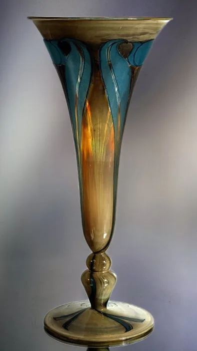 Vera Walther - Vase - Hand-painted vase - height approx. 34 cm - Glass