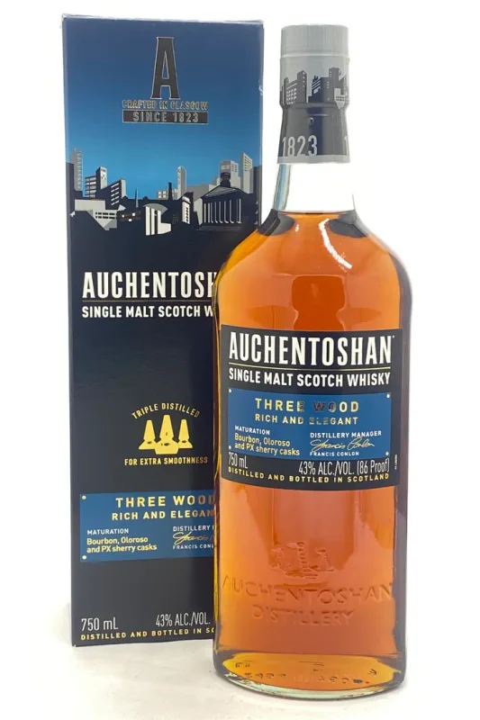 Auchentoshan – Three Wood Single Malt Scotch Whisky