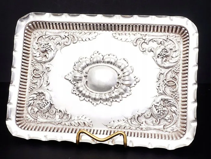 Colen Hewer Cheshire - Serving tray - Rare Chester Edwardian Solid.925 Sterling Silver Repoussé Tray by Colen Hewer Cheshire (1905 -.925 silver