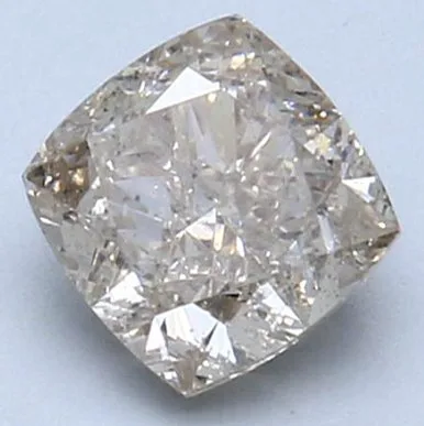 1 pcs Diamond (Natural coloured) - 1.01 ct - Cushion - Light Brownish Yellow - SI1 - International Gemological Institute (IGI)