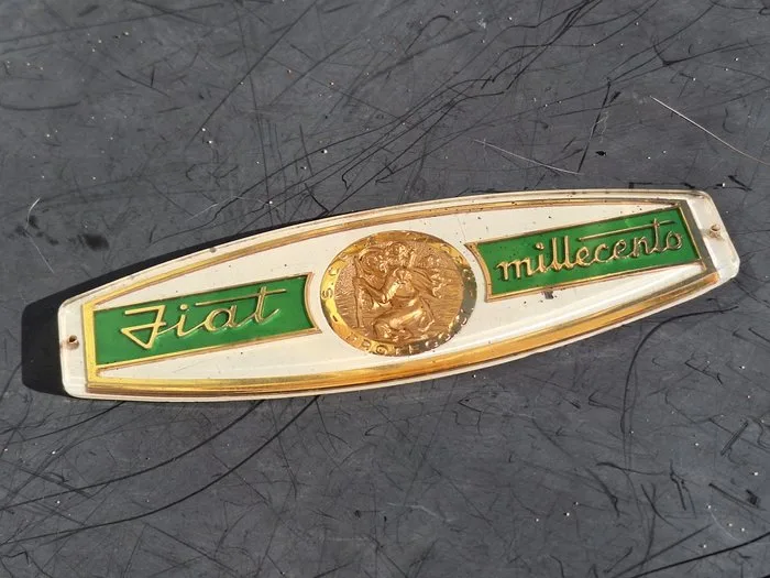 Fiat - Mascot - Millecento ( 1100 ) dashboard " S. Christoforo " - plastic
