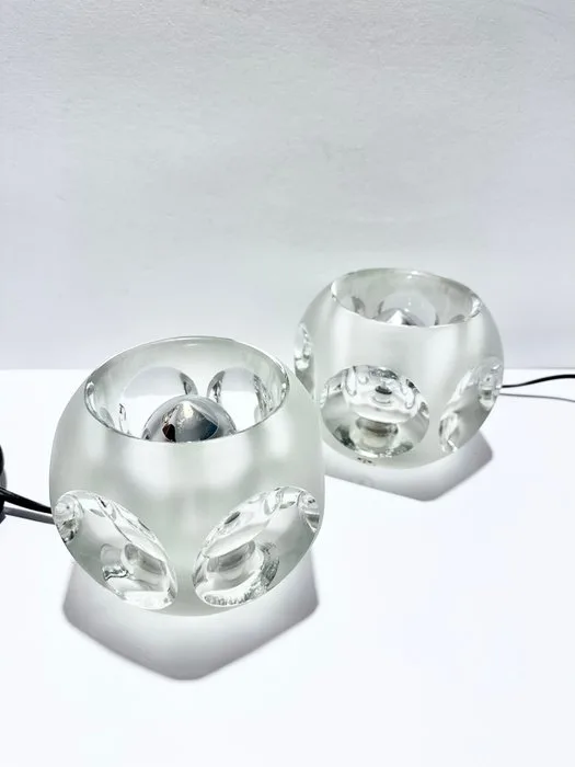 Peill & Putzler - Bedside table lamp (2) - Cube - Glass