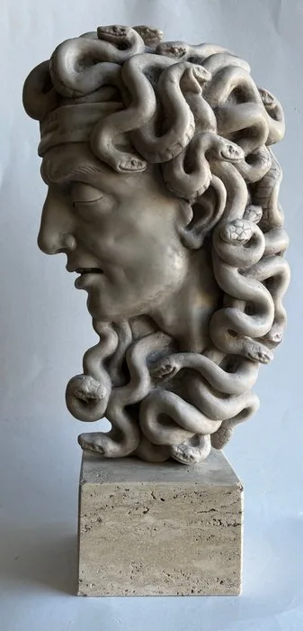Sculpture, Medusa -testa - 52 cm - Composite