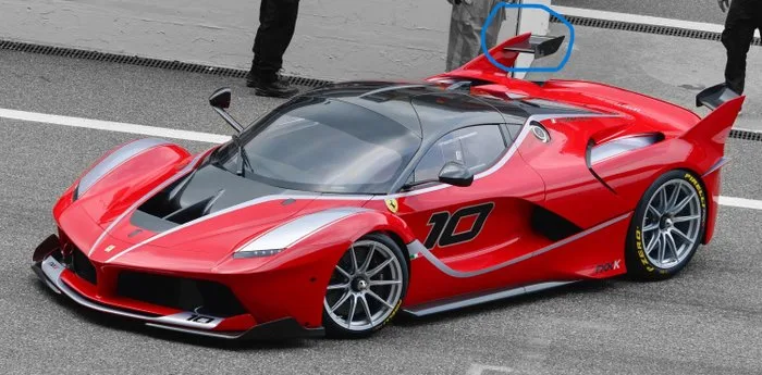 Car part - Ferrari - n. 2 FLAP ALA POSTERIORE rear wing FERRARI LAFERRARI FXXK - After 2000